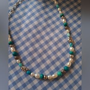 BRIGHTON TURQUOISE AND PEARL NECKLACE